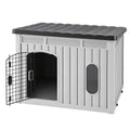 i.Pet 109cm Large Dog House Outdoor Pet Kennel with Metal Door Grey