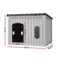 i.Pet 109cm Large Dog House Outdoor Pet Kennel with Metal Door Grey