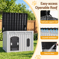 i.Pet 109cm Large Dog House Outdoor Pet Kennel with Metal Door Grey