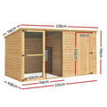 i.Pet Wooden Dog Kennel Extra Large 2.28M Outdoor House Bed