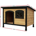 i.Pet Dog Kennel Extra Large Wooden Outdoor Indoor Puppy Pet House Cabin Crate