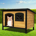 i.Pet Dog Kennel Extra Large Wooden Outdoor Indoor Puppy Pet House Cabin Crate