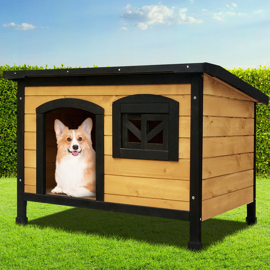 i.Pet Dog Kennel Extra Large Wooden Outdoor Indoor Pet House