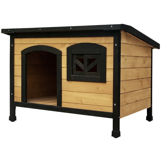 i.Pet Dog Kennel Large Wooden Outdoor Indoor Waterproof House