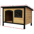 i.Pet Dog Kennel Large Wooden Outdoor Indoor Waterproof House