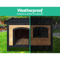 i.Pet Dog Kennel Large Wooden Outdoor Indoor Waterproof House