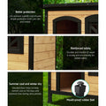 i.Pet Dog Kennel Large Wooden Outdoor Indoor Waterproof House