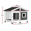 i.Pet Dog Kennel House Large Wooden Outdoor Indoor Puppy Cabin