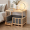 i.Pet 2in1 Dog Kennel Crate Furniture Grey Bedding Wooden House Indoor