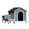i.Pet Large Wooden Dog Kennel House Indoor Outdoor Puppy Cabin