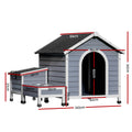 i.Pet Large Wooden Dog Kennel House Indoor Outdoor Puppy Cabin
