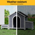 i.Pet Large Wooden Dog Kennel House Indoor Outdoor Puppy Cabin