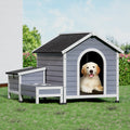 i.Pet Large Wooden Dog Kennel House Indoor Outdoor Puppy Cabin