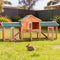 i.Pet Chicken Coop Rabbit Hutch 220x44x84cm Wooden Outdoor Cage