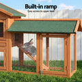 i.Pet Chicken Coop Rabbit Hutch 220x44x84cm Wooden Outdoor Cage