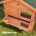 i.Pet Chicken Coop Rabbit Hutch 220x44x84cm Wooden Outdoor Cage