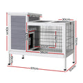 i.Pet 97cm Rabbit Hutch Chicken Coop Wooden Large Run Outdoor