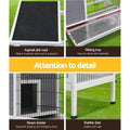 i.Pet 97cm Rabbit Hutch Chicken Coop Wooden Large Run Outdoor