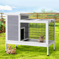 i.Pet 97cm Rabbit Hutch Chicken Coop Wooden Large Run Outdoor