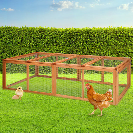 i.Pet Chicken Coop Rabbit Hutch 180cm Wooden XL Hen House Run Cage