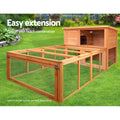 i.Pet Chicken Coop Rabbit Hutch 180cm Wooden XL Hen House Run Cage