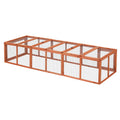 i.Pet Wooden Chicken Coop Rabbit Hutch Large Outdoor Cage Brown