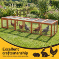 i.Pet Wooden Chicken Coop Rabbit Hutch Large Outdoor Cage Brown