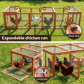 i.Pet Wooden Chicken Coop Rabbit Hutch Large Outdoor Cage Brown