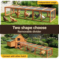i.Pet Wooden Chicken Coop Rabbit Hutch Large Outdoor Cage Brown