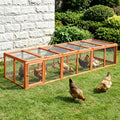 i.Pet Wooden Chicken Coop Rabbit Hutch Large Outdoor Cage Brown