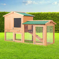 i.Pet Chicken Coop Rabbit Hutch 138cm Wooden Cage Run