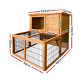 i.Pet Chicken Coop Rabbit Hutch 96cm Wooden Outdoor House