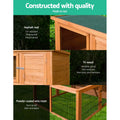 i.Pet Chicken Coop Rabbit Hutch 96cm Wooden Outdoor House