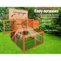 i.Pet Chicken Coop Rabbit Hutch 96cm Wooden Outdoor House