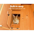 i.Pet Chicken Coop Rabbit Hutch 96cm Wooden Outdoor House