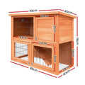 i.Pet Chicken Coop Rabbit Hutch 88x40x76cm Wooden Cage