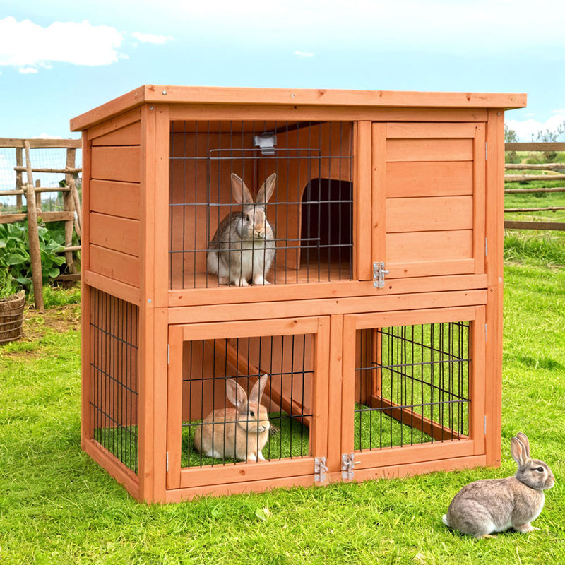 i.Pet Chicken Coop Rabbit Hutch 88x40x76cm Wooden Cage