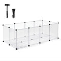 i.Pet Pet Dog Playpen 20 Panels with Baseboard DIY Enclosure Small Animal Rabbit Pen 125CM