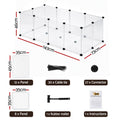 i.Pet Pet Dog Playpen 20 Panels with Baseboard DIY Enclosure Small Animal Rabbit Pen