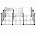 i.Pet Dog Playpen 12 Panels Pet Playpen 35x35cm Iron DIY Enclosure for Small Animals
