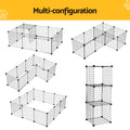 i.Pet Dog Playpen 12 Panels Pet Playpen 35x35cm Iron DIY Enclosure for Small Animals