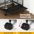 i.Pet 110cm 4 Level Rabbit Cage Indoor Hutch Guinea Pig Bird Ferret