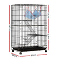i.Pet Rabbit Cage 100cm 3 Level Hutch Guinea Pig Ferret