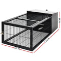 i.Pet Rabbit Cage 122x52cm Hutch Enclosure Metal Carrier