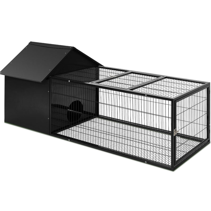 i.Pet Rabbit Cage Hutch 162x60cm Metal Enclosure