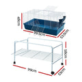 i.Pet Rabbit Cage Indoor Guinea Pig Cage Hutch Bunny Ferret Enclosure Carrier