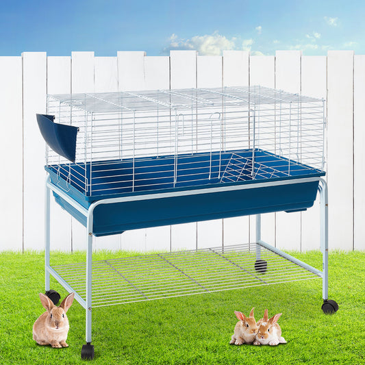 i.Pet Rabbit Hutch 106cm Indoor Cage Enclosure Carrier