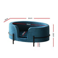 i.Pet Dog Bed Sofa Blue Raised Pet Couch Lounge Cat Calming