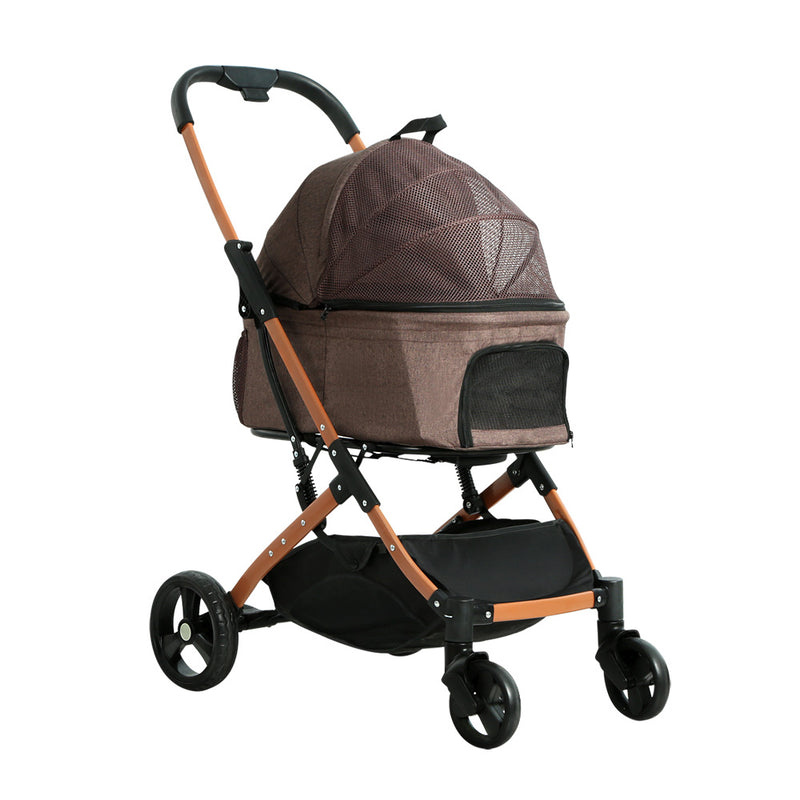 i.Pet Pet Stroller Large Dog Pram Cat Carrier Foldable 4 Wheels