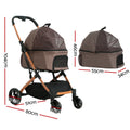i.Pet Pet Stroller Large Dog Pram Cat Carrier Foldable 4 Wheels